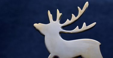 Brass Reindeer Stocking Hanger