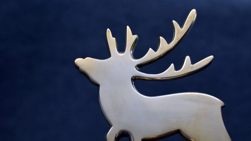 Brass Reindeer Stocking Hanger